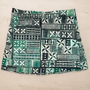 RipSkirt Hawaii Wrap Skirt Swim Cover Emerald Green Tribal Beach Size M Length 1